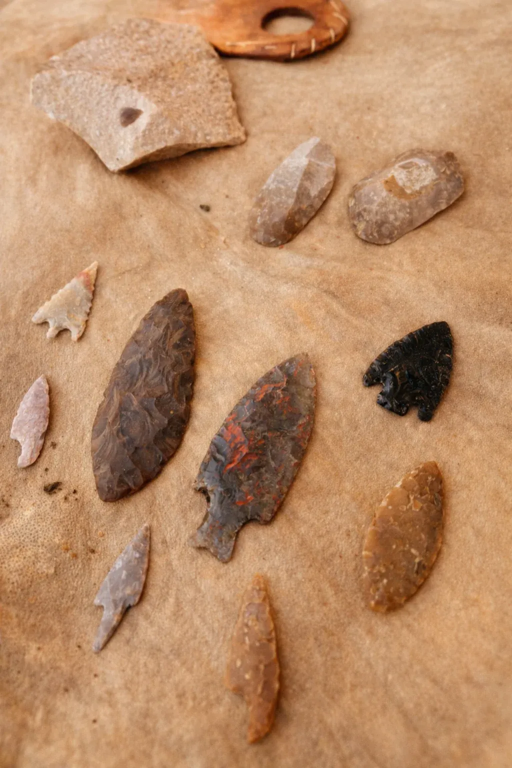 Puntas de flecha arqueológicas